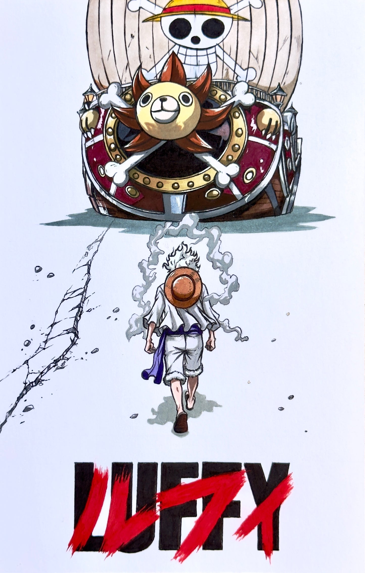 PRE-SALE: Luffy: Akira Homage – Anime Expo Nerd Honey Exclusive Drop 🎨 Original Artwork by Shehzan Qureshii 🔥 Limited Print Run Exclusive