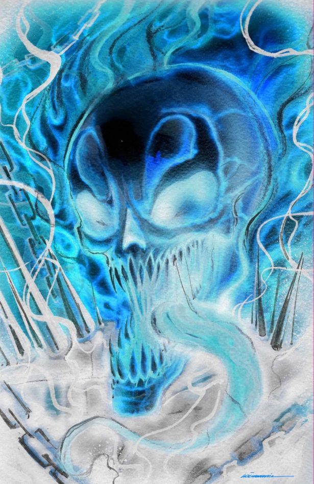🕷️ Venomized Ghost Rider – Negative Variant Cover (Nerd Honey x Görkem Demir | LTD 60 w/ COA)