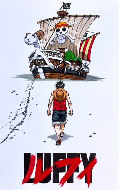 Luffy: Akira Homage – Anime Expo Nerd Honey Exclusive Drop 🎨 Original Artwork by Shehzan Qureshii 🔥 Limited Print Run Exclusive