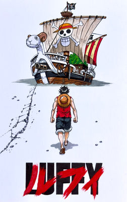 PRE-SALE: Luffy: Akira Homage – Anime Expo Nerd Honey Exclusive Drop 🎨 Original Artwork by Shehzan Qureshii 🔥 Limited Print Run Exclusive