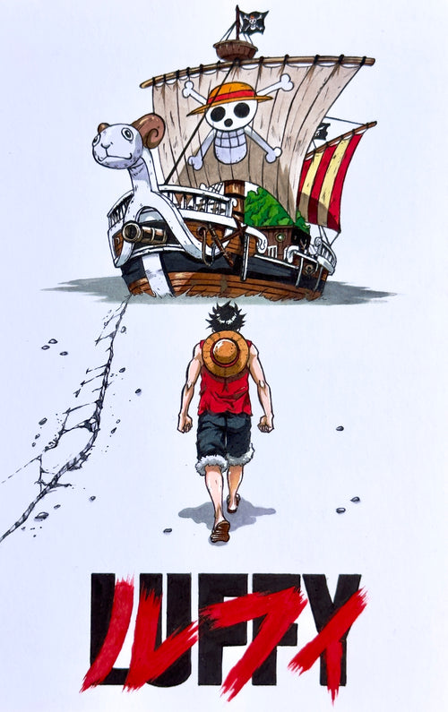 PRE-SALE: Luffy: Akira Homage – Anime Expo Nerd Honey Exclusive Drop 🎨 Original Artwork by Shehzan Qureshii 🔥 Limited Print Run Exclusive