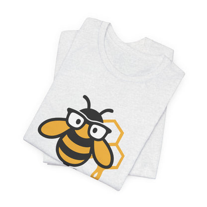 Nerd Honey Bee T-Shirt – Cute Geek Honeycomb Graphic Tee