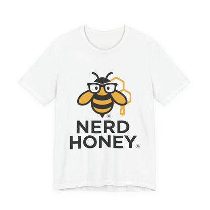 Nerd Honey Bee T-Shirt – Cute Geek Honeycomb Graphic Tee