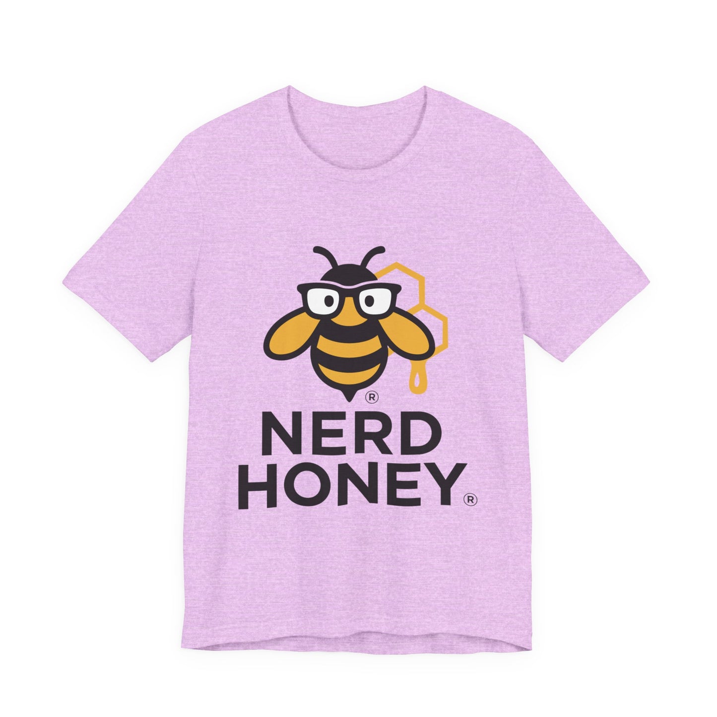 Nerd Honey Bee T-Shirt – Cute Geek Honeycomb Graphic Tee