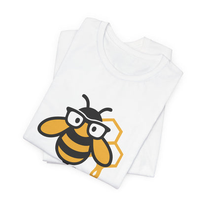 Nerd Honey Bee T-Shirt – Cute Geek Honeycomb Graphic Tee