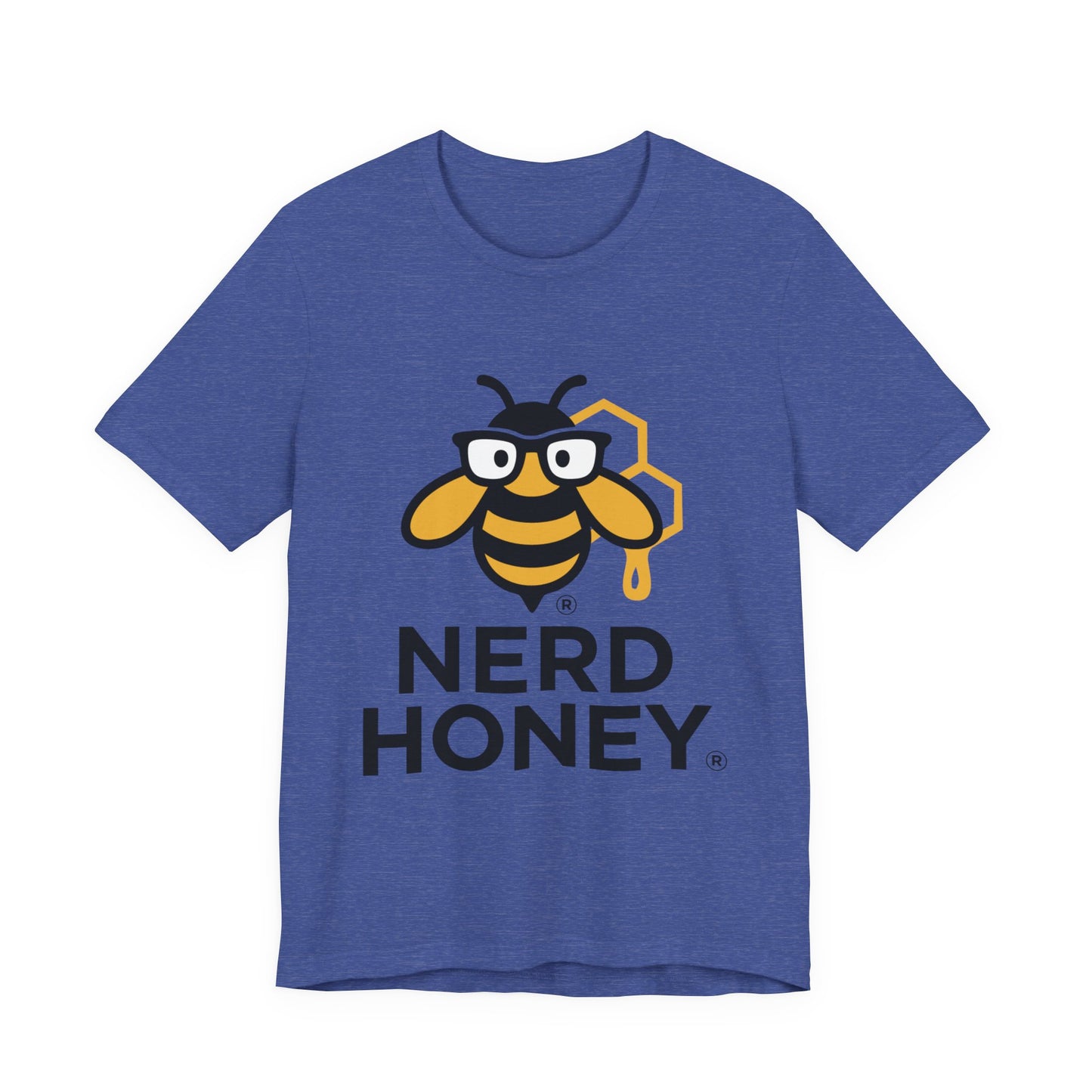 Nerd Honey Bee T-Shirt – Cute Geek Honeycomb Graphic Tee