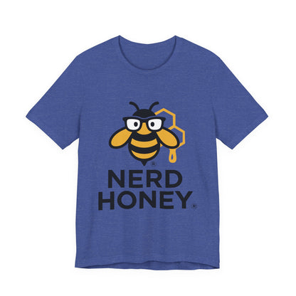Nerd Honey Bee T-Shirt – Cute Geek Honeycomb Graphic Tee