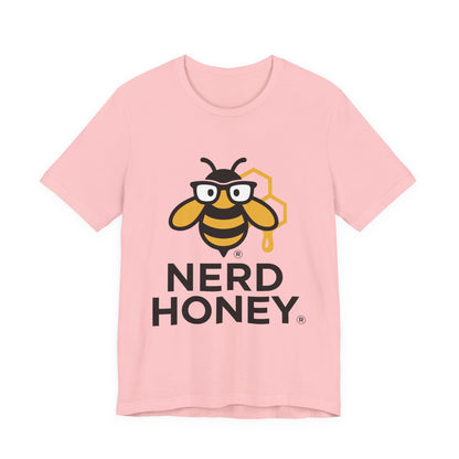 Nerd Honey Bee T-Shirt – Cute Geek Honeycomb Graphic Tee