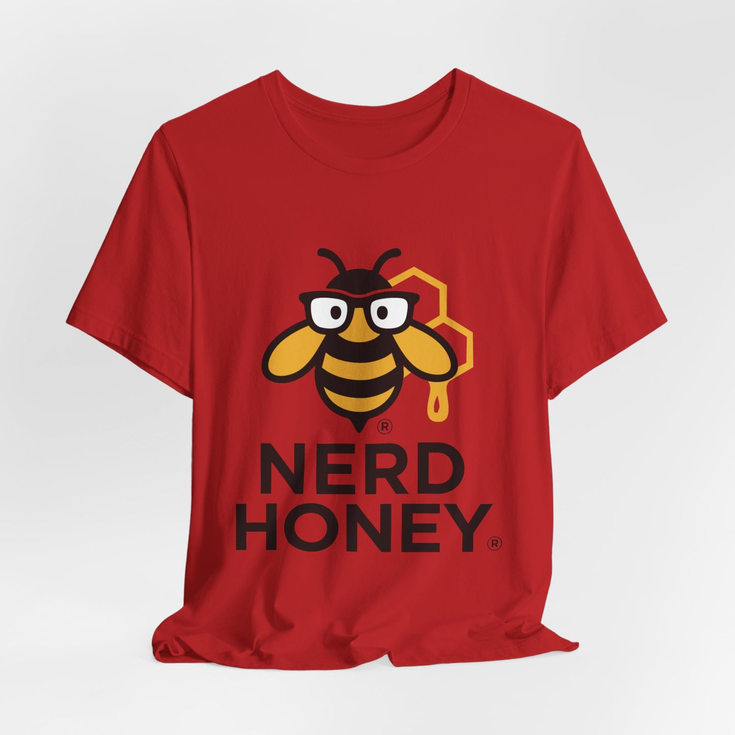 Nerd Honey Bee T-Shirt – Cute Geek Honeycomb Graphic Tee