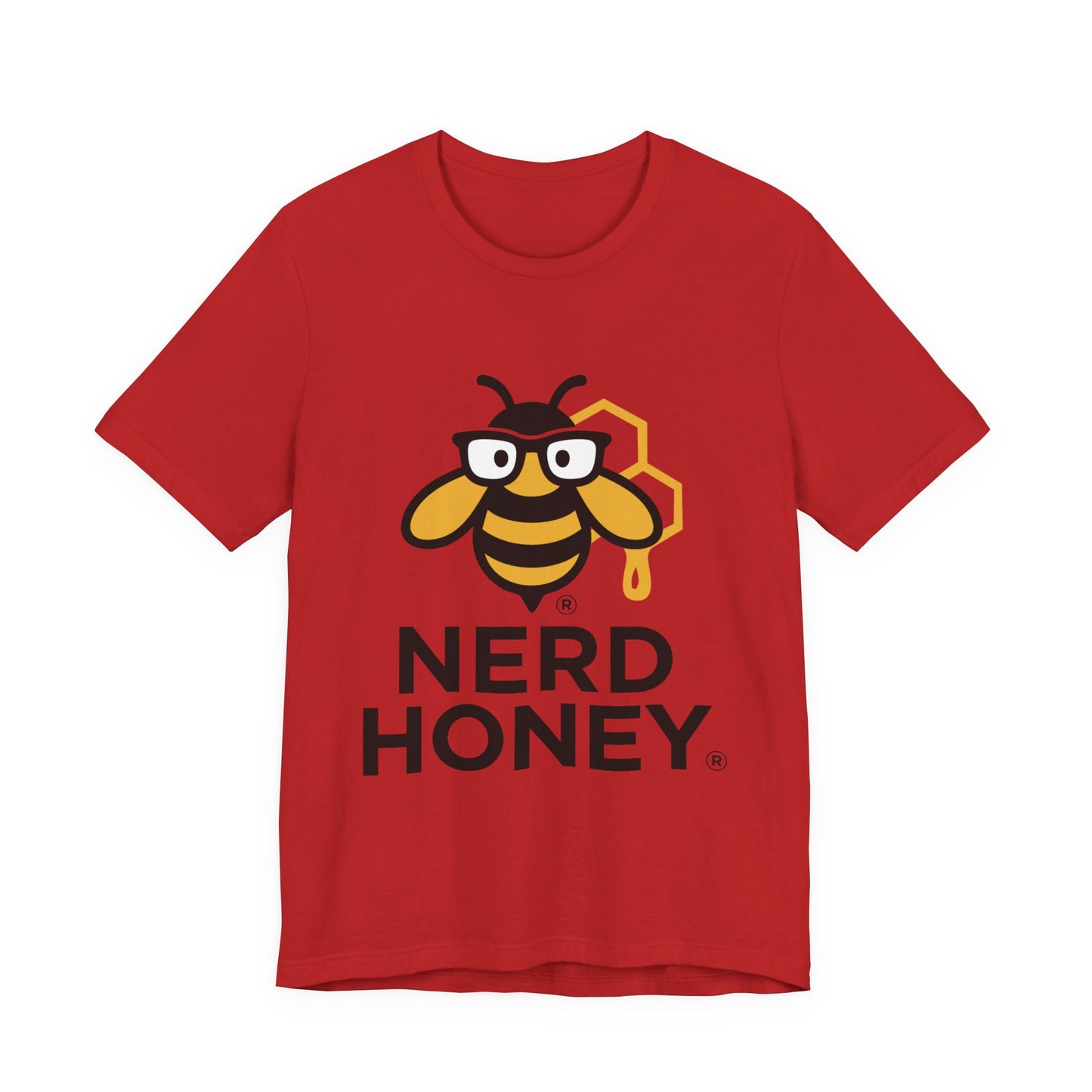 Nerd Honey Bee T-Shirt – Cute Geek Honeycomb Graphic Tee