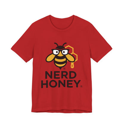 Nerd Honey Bee T-Shirt – Cute Geek Honeycomb Graphic Tee