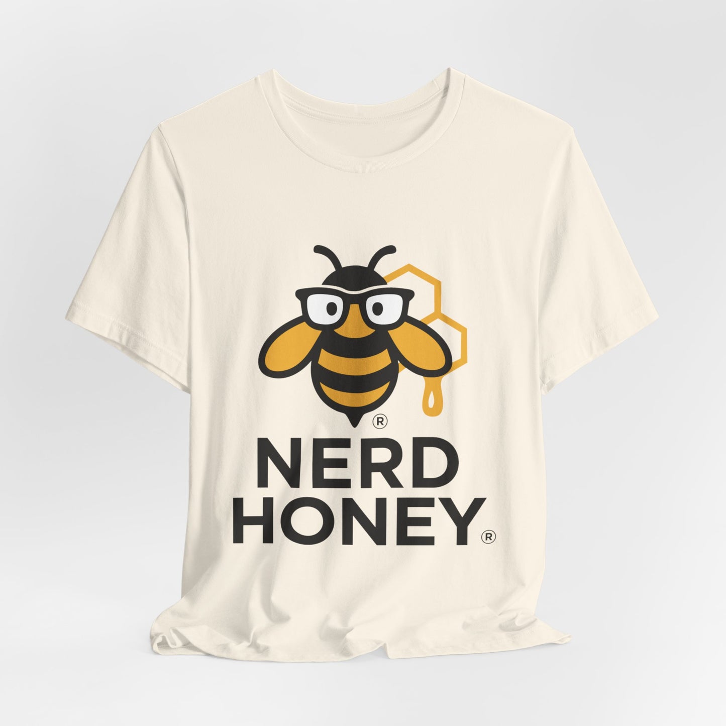 Nerd Honey Bee T-Shirt – Cute Geek Honeycomb Graphic Tee