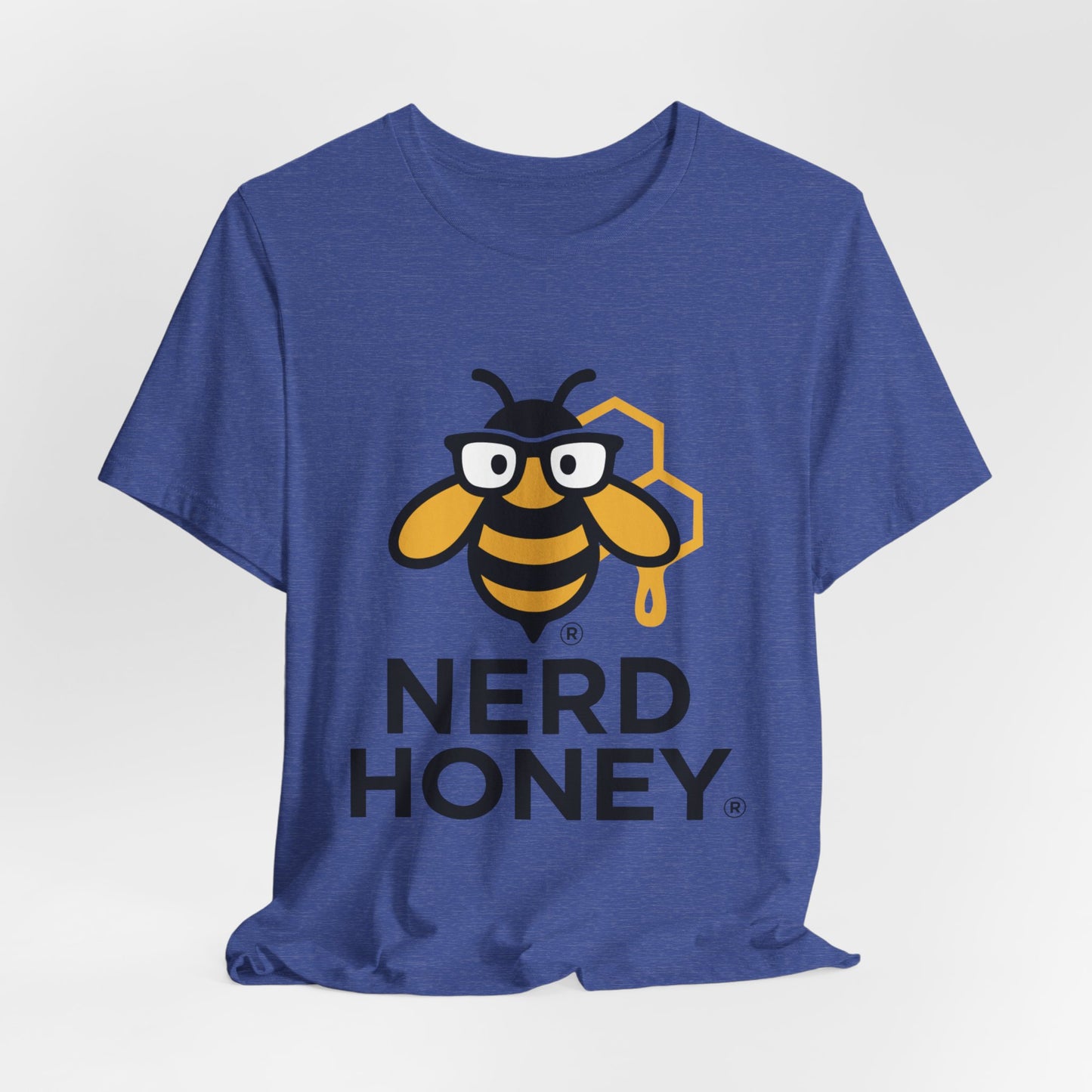 Nerd Honey Bee T-Shirt – Cute Geek Honeycomb Graphic Tee