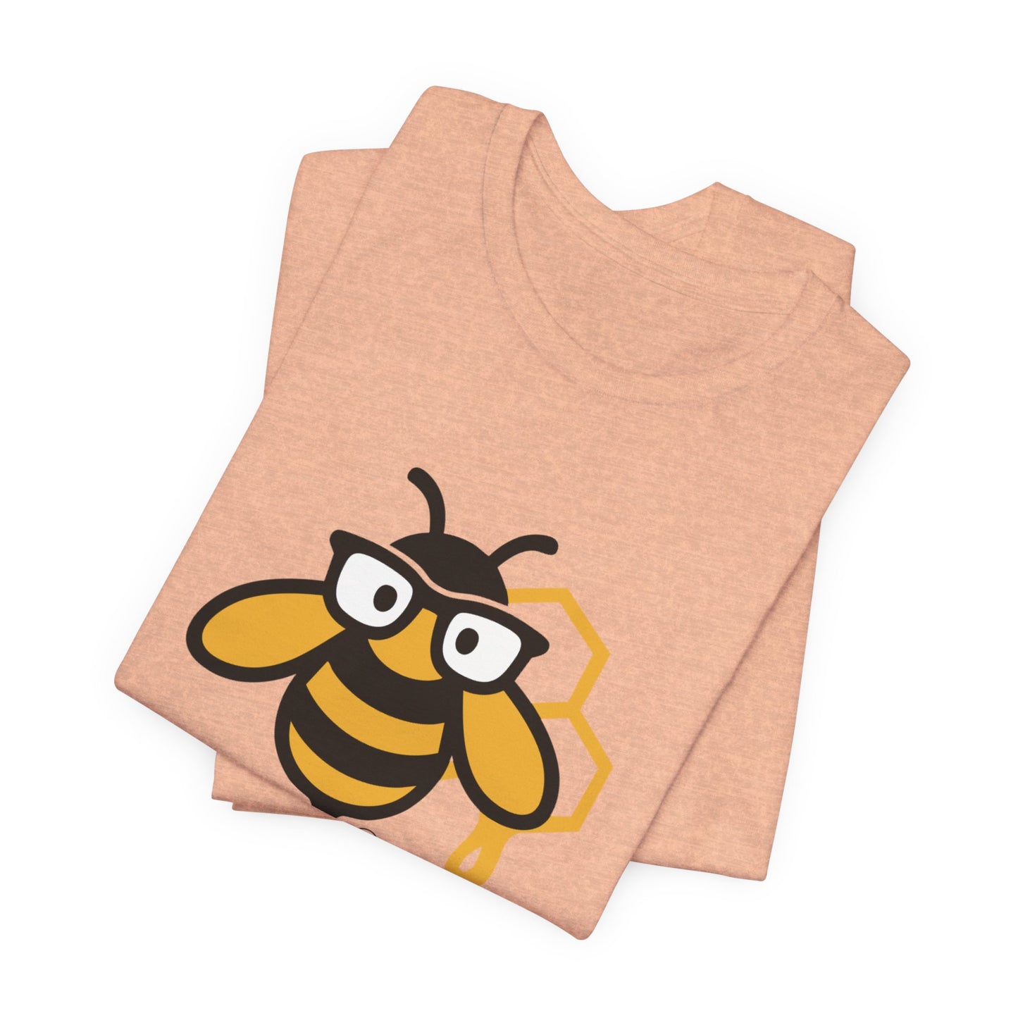 Nerd Honey Bee T-Shirt – Cute Geek Honeycomb Graphic Tee