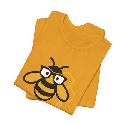 Nerd Honey Bee T-Shirt – Cute Geek Honeycomb Graphic Tee