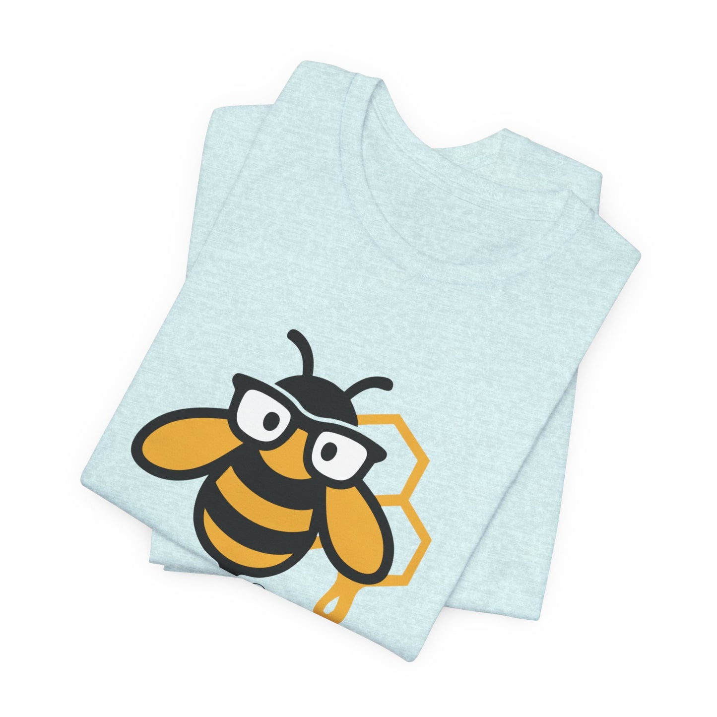 Nerd Honey Bee T-Shirt – Cute Geek Honeycomb Graphic Tee