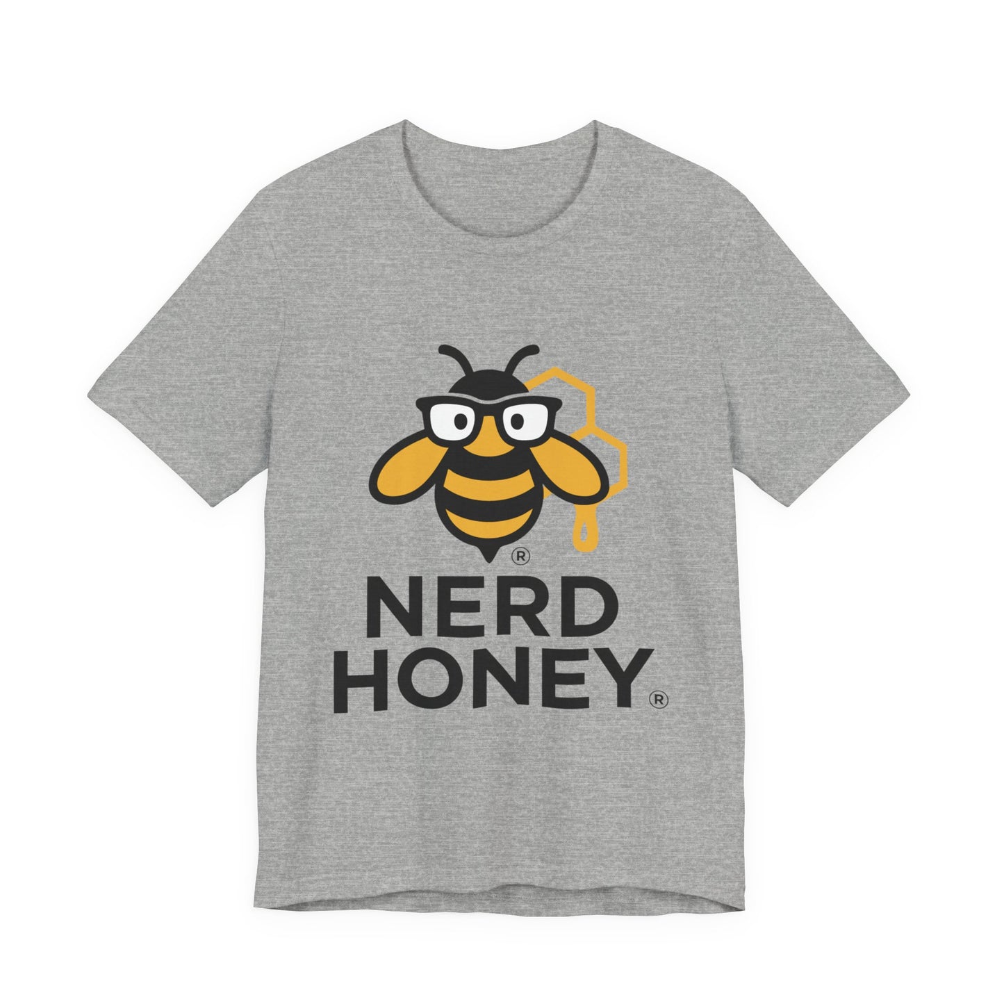 Nerd Honey Bee T-Shirt – Cute Geek Honeycomb Graphic Tee