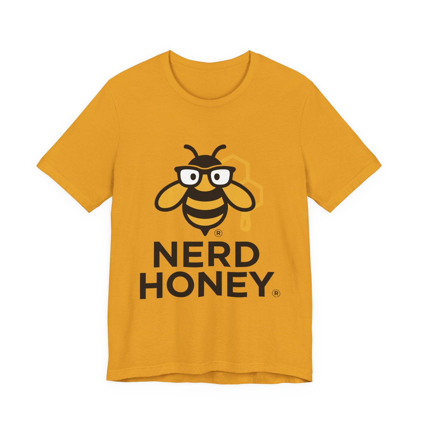 Nerd Honey Bee T-Shirt – Cute Geek Honeycomb Graphic Tee