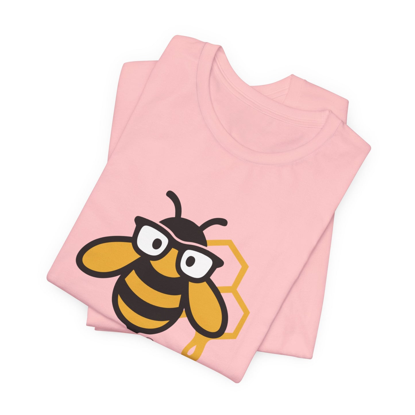 Nerd Honey Bee T-Shirt – Cute Geek Honeycomb Graphic Tee