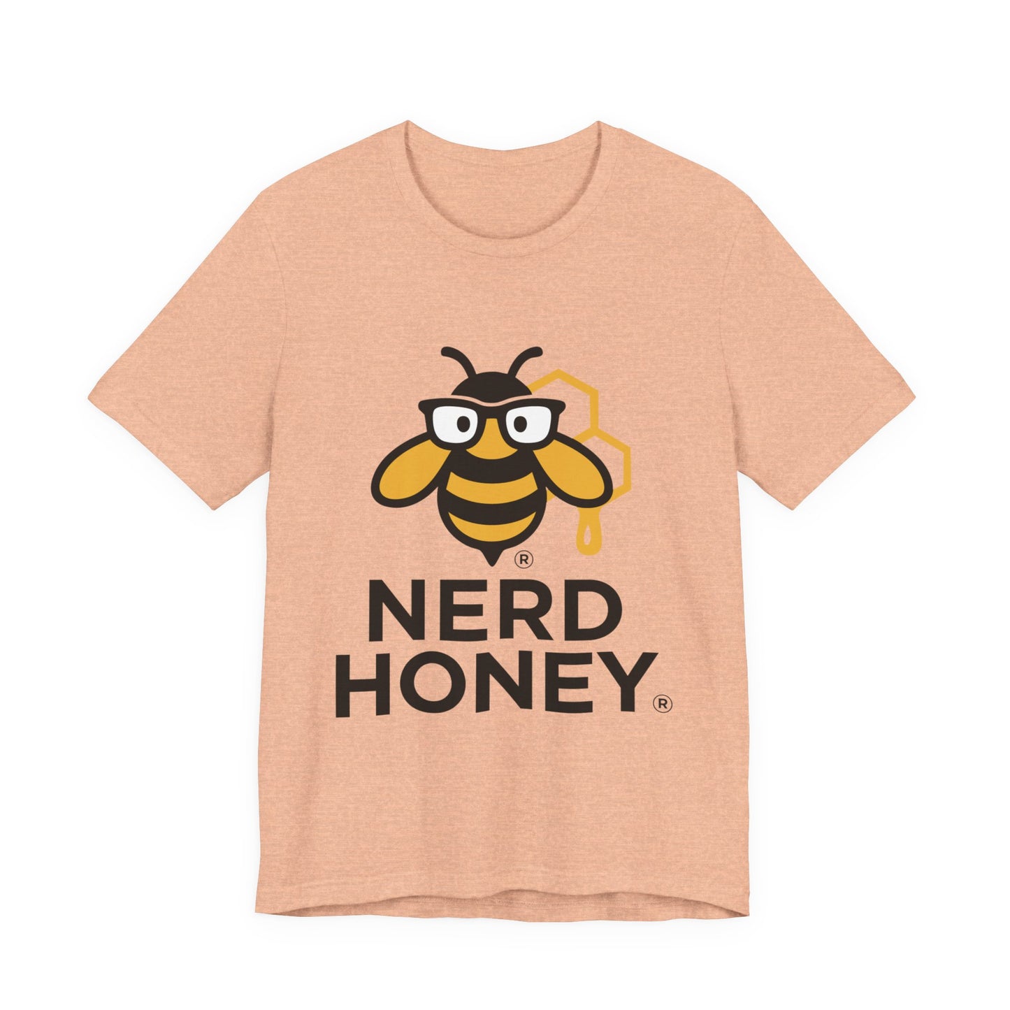 Nerd Honey Bee T-Shirt – Cute Geek Honeycomb Graphic Tee