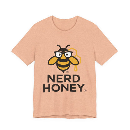 Nerd Honey Bee T-Shirt – Cute Geek Honeycomb Graphic Tee