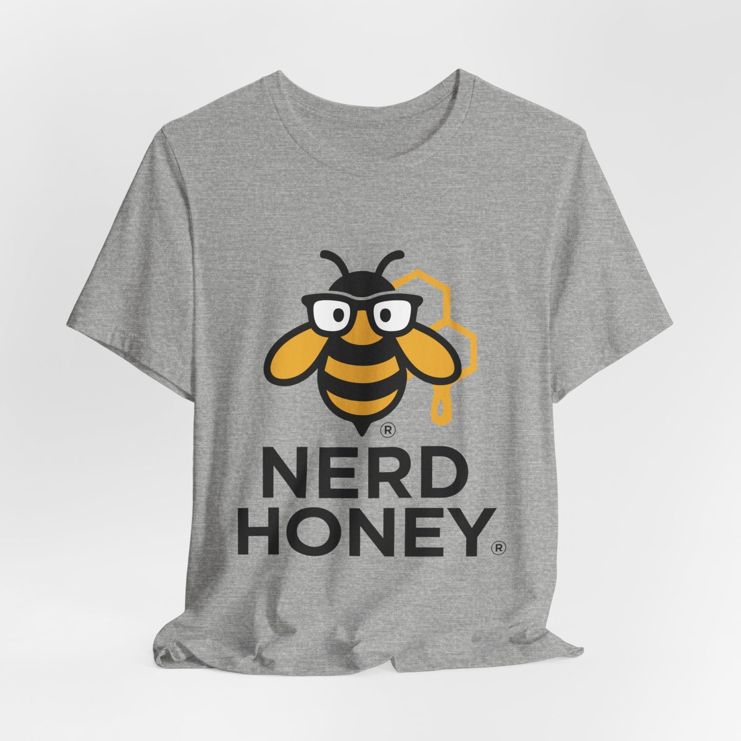 Nerd Honey Bee T-Shirt – Cute Geek Honeycomb Graphic Tee