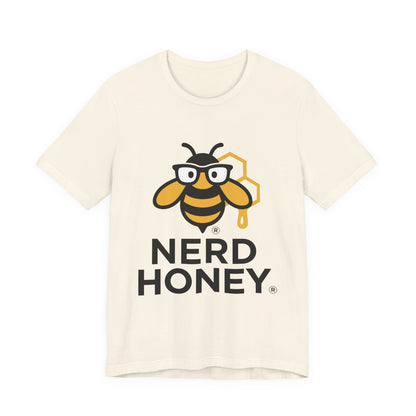 Nerd Honey Bee T-Shirt – Cute Geek Honeycomb Graphic Tee