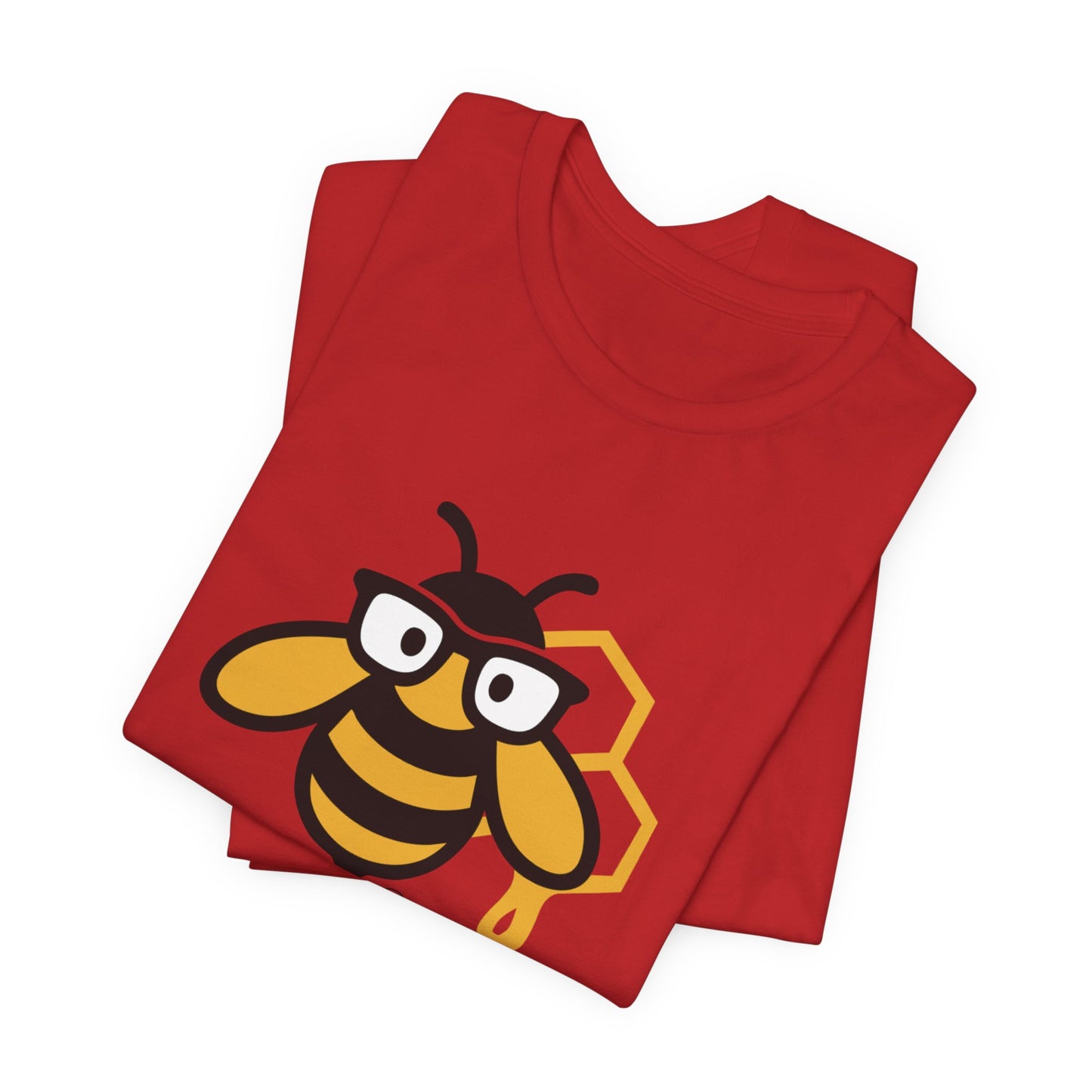Nerd Honey Bee T-Shirt – Cute Geek Honeycomb Graphic Tee