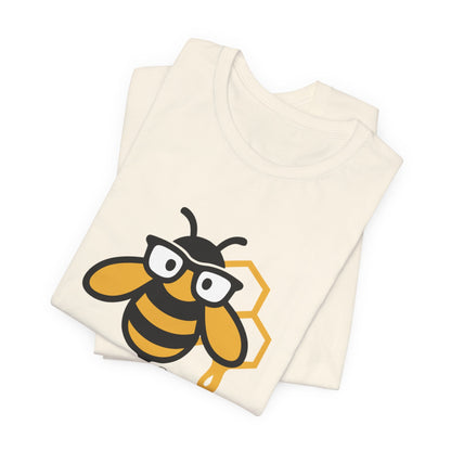 Nerd Honey Bee T-Shirt – Cute Geek Honeycomb Graphic Tee