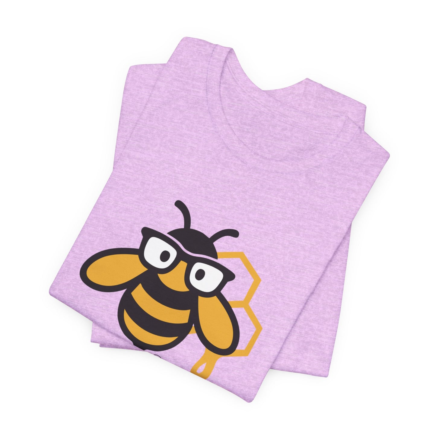 Nerd Honey Bee T-Shirt – Cute Geek Honeycomb Graphic Tee