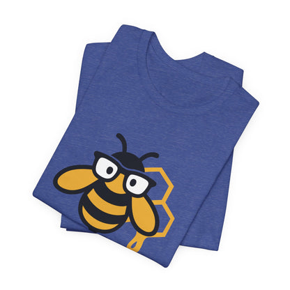 Nerd Honey Bee T-Shirt – Cute Geek Honeycomb Graphic Tee