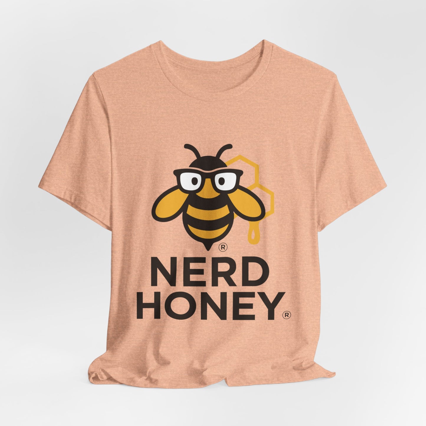 Nerd Honey Bee T-Shirt – Cute Geek Honeycomb Graphic Tee