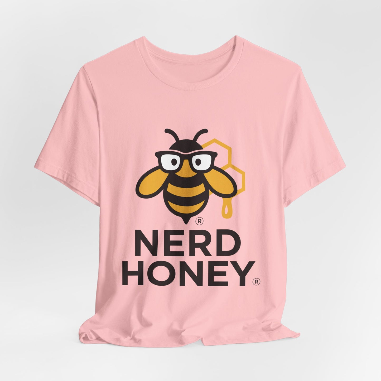 Nerd Honey Bee T-Shirt – Cute Geek Honeycomb Graphic Tee