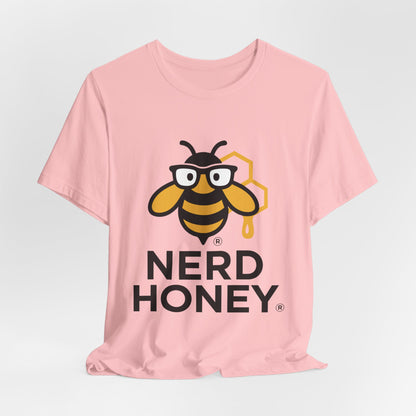 Nerd Honey Bee T-Shirt – Cute Geek Honeycomb Graphic Tee