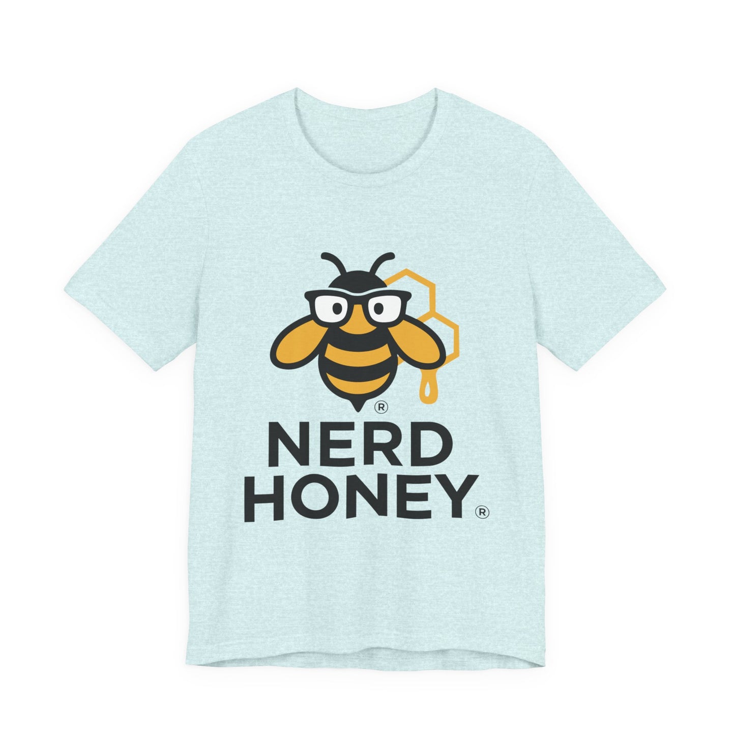 Nerd Honey Bee T-Shirt – Cute Geek Honeycomb Graphic Tee