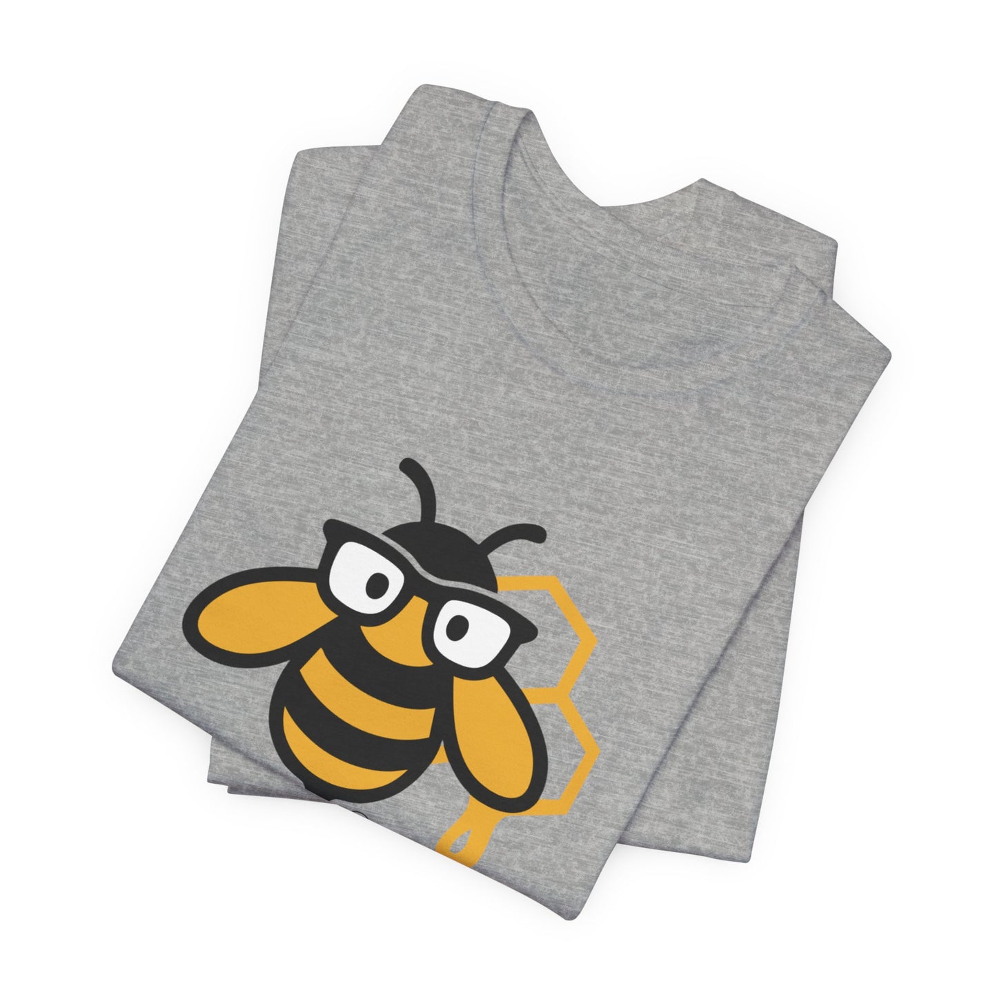 Nerd Honey Bee T-Shirt – Cute Geek Honeycomb Graphic Tee