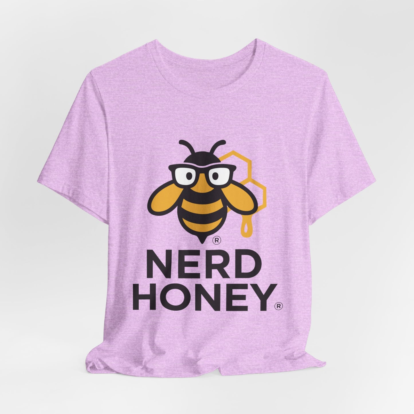 Nerd Honey Bee T-Shirt – Cute Geek Honeycomb Graphic Tee