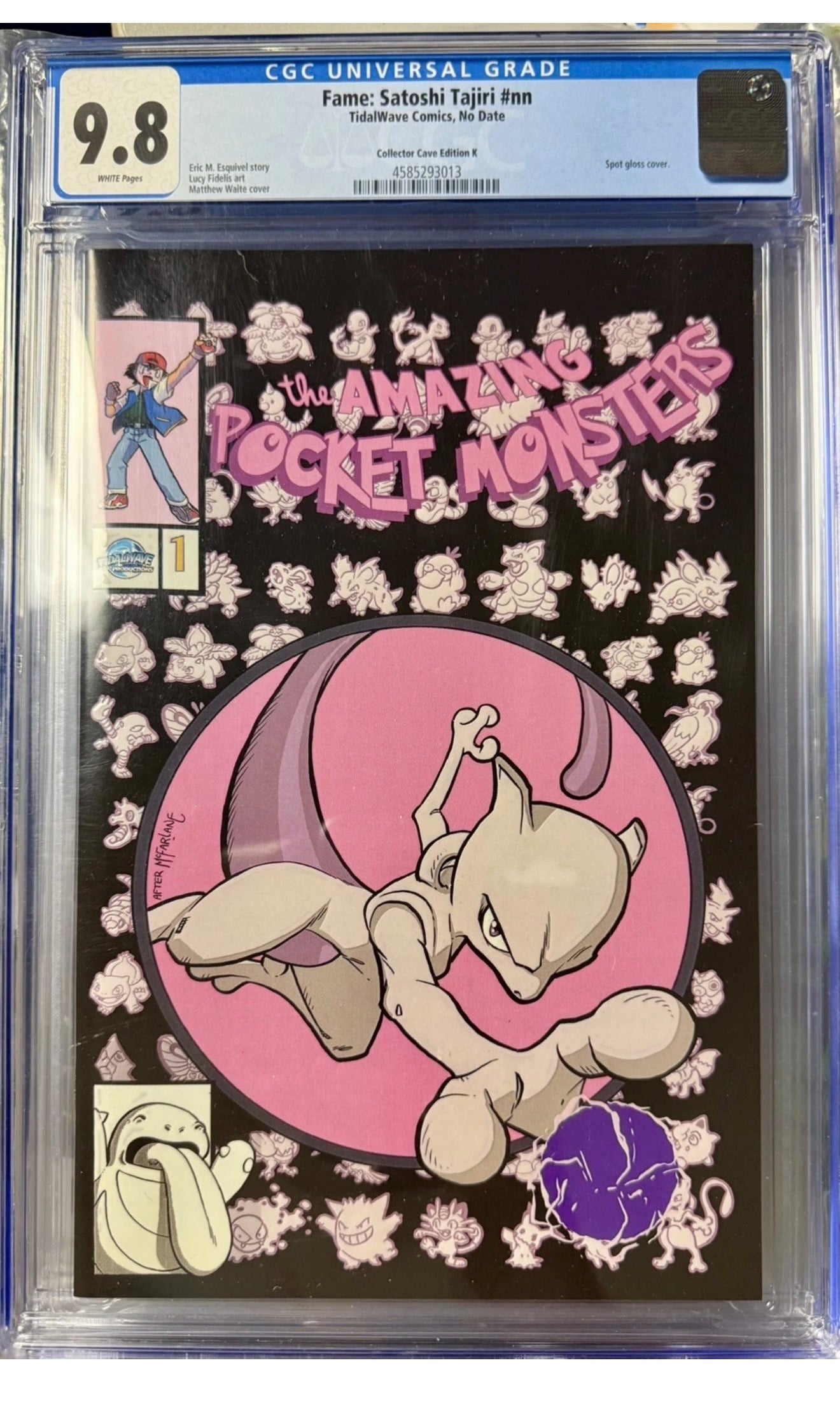 Graded Satoshi Tajiri #1 The Amazing Pocket Monsters Mewto CGC 9.8 LTD