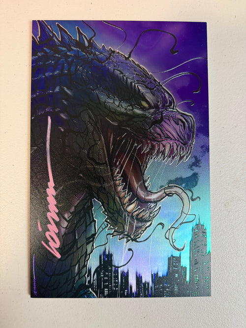 Signed (KAIJU METAL) KAIJU VS KONG-LIMITED- COVER BY GORKEM DEMIR(C2E2 EXCLUSIVE)