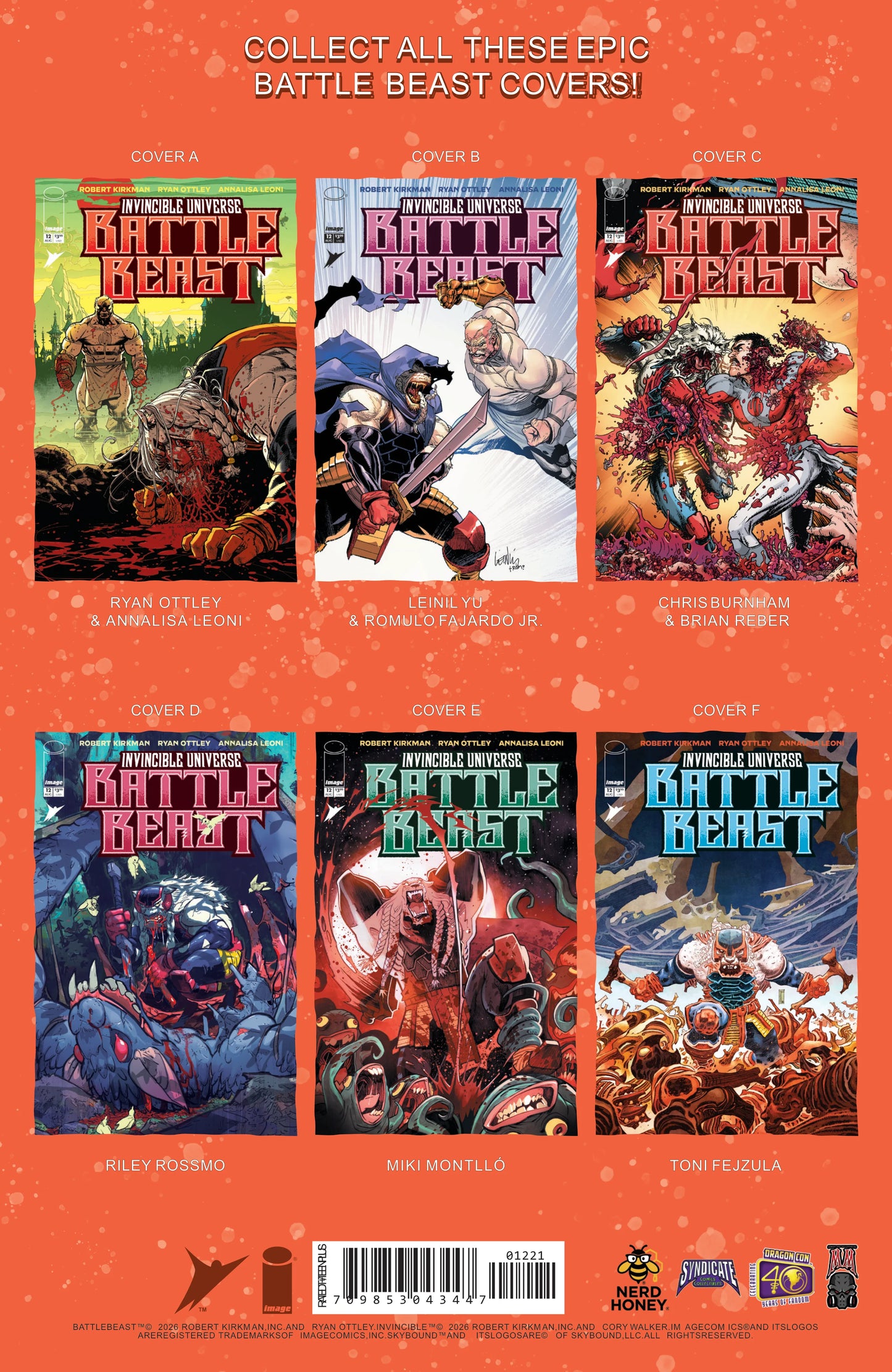 Invincible Universe: Battle Beast #12 Deegan Puchkors, Nerd Honey DragonCon Exclusive Virgin Foil Variant