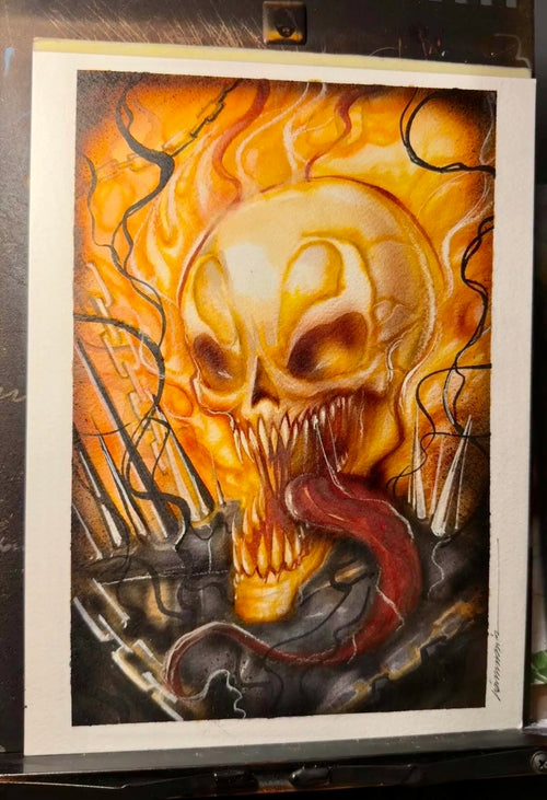 Venomized Ghost Rider Original Artwork by Görkem Demir | SDCC 2025 Nerd Honey Exclusive OA | Marvel Art