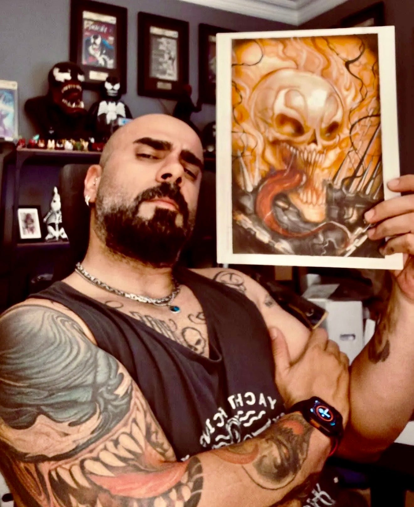 Venomized Ghost Rider Original Artwork by Görkem Demir | SDCC 2025 Nerd Honey Exclusive OA | Marvel Art