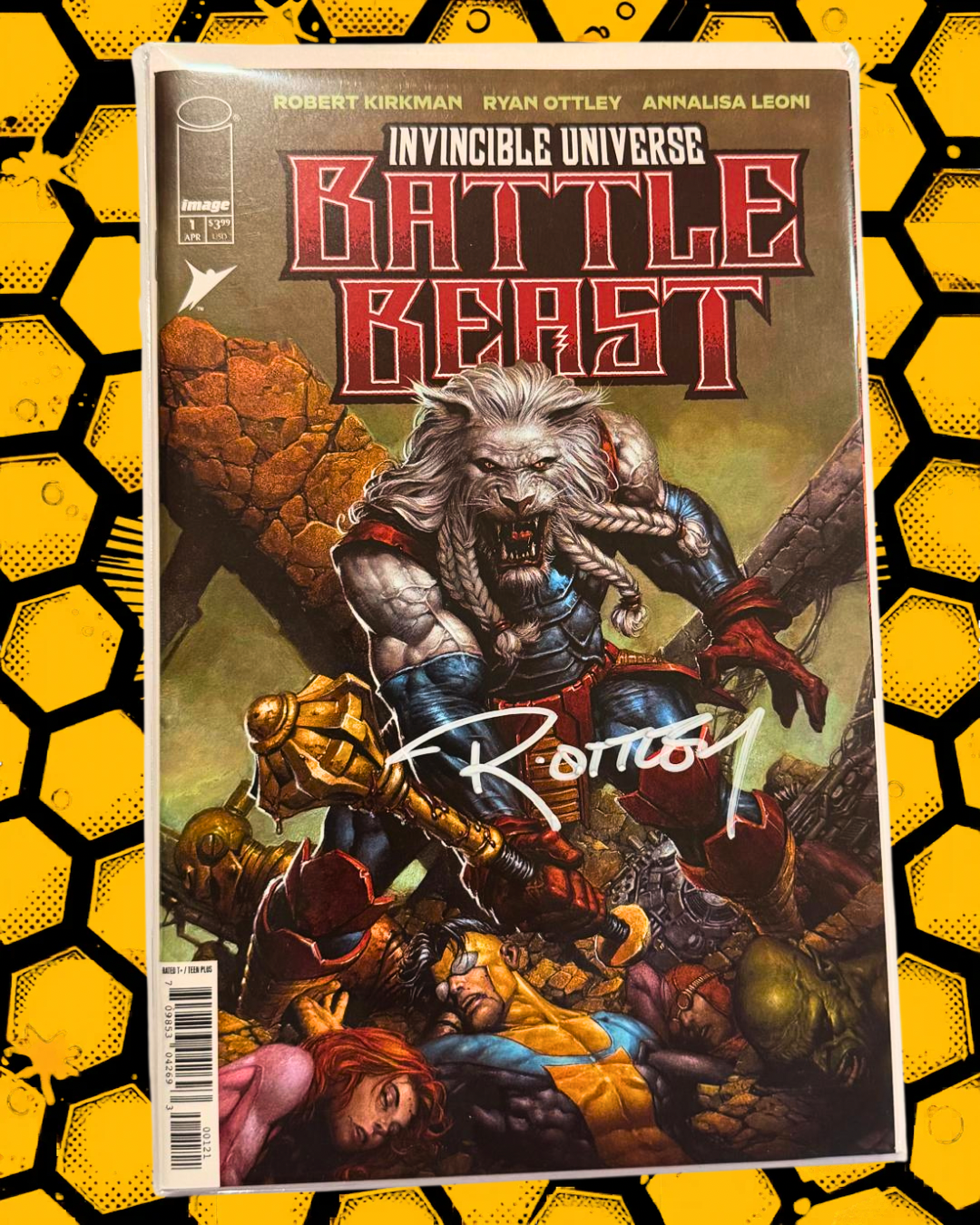 Invincible Universe: Battle Beast #1 – Cover B Variant ✍️ Signed by Ryan Ottley w COA