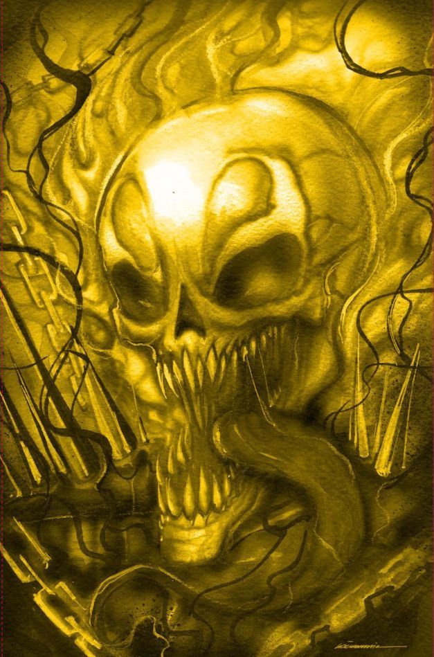 🕷️ Venomized Ghost Rider – Regal Gold Variant Cover (Nerd Honey x Görkem Demir | LTD 30 w/ COA)